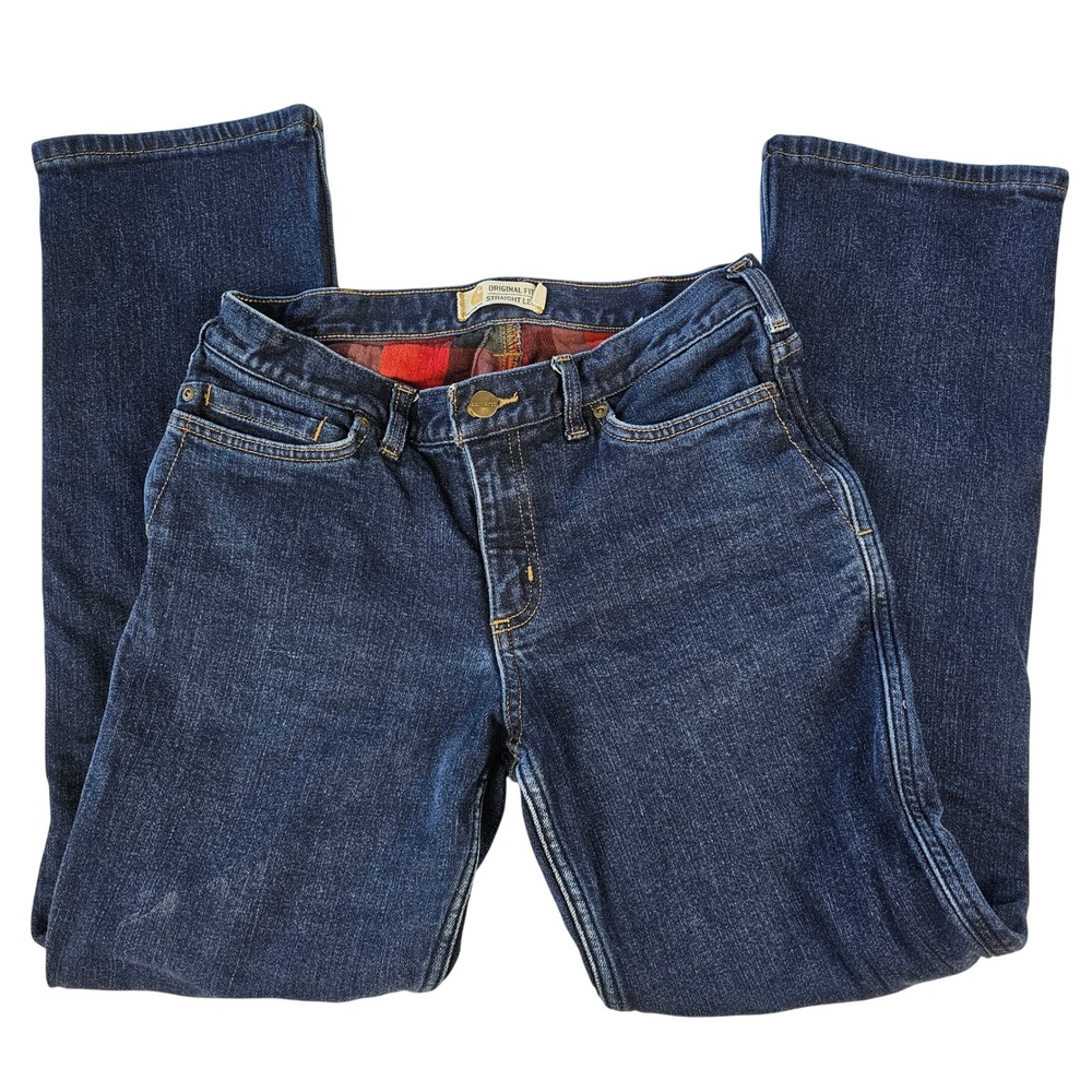 Carhartt Women's 6 Short Flannel Lined Jeans Original Fit Straight Leg
